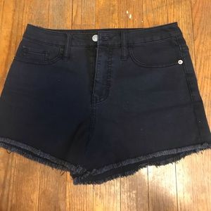 High waisted jean shorts